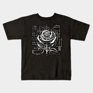 rose wireframe Kids T-Shirt